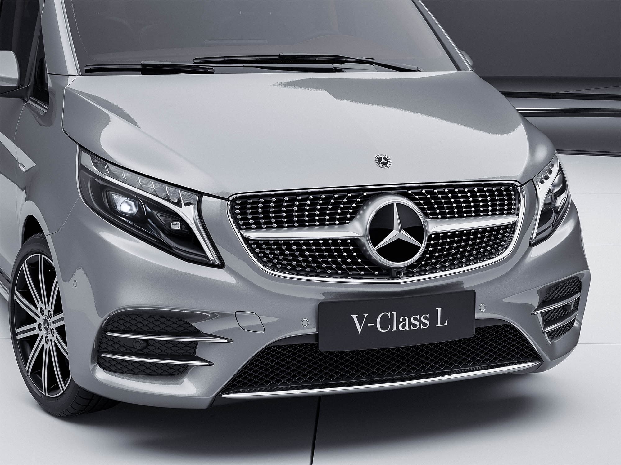 V-Class exterior colour variant, three-quarter front view