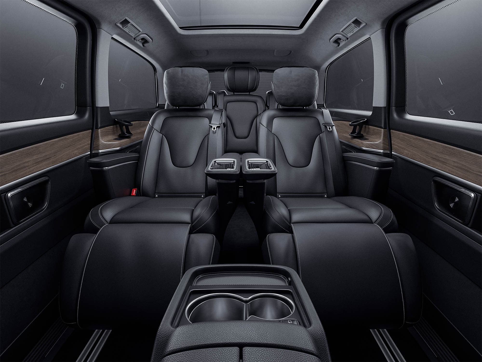 Interior view of the V-Class used as a reference for the 8K panoramas