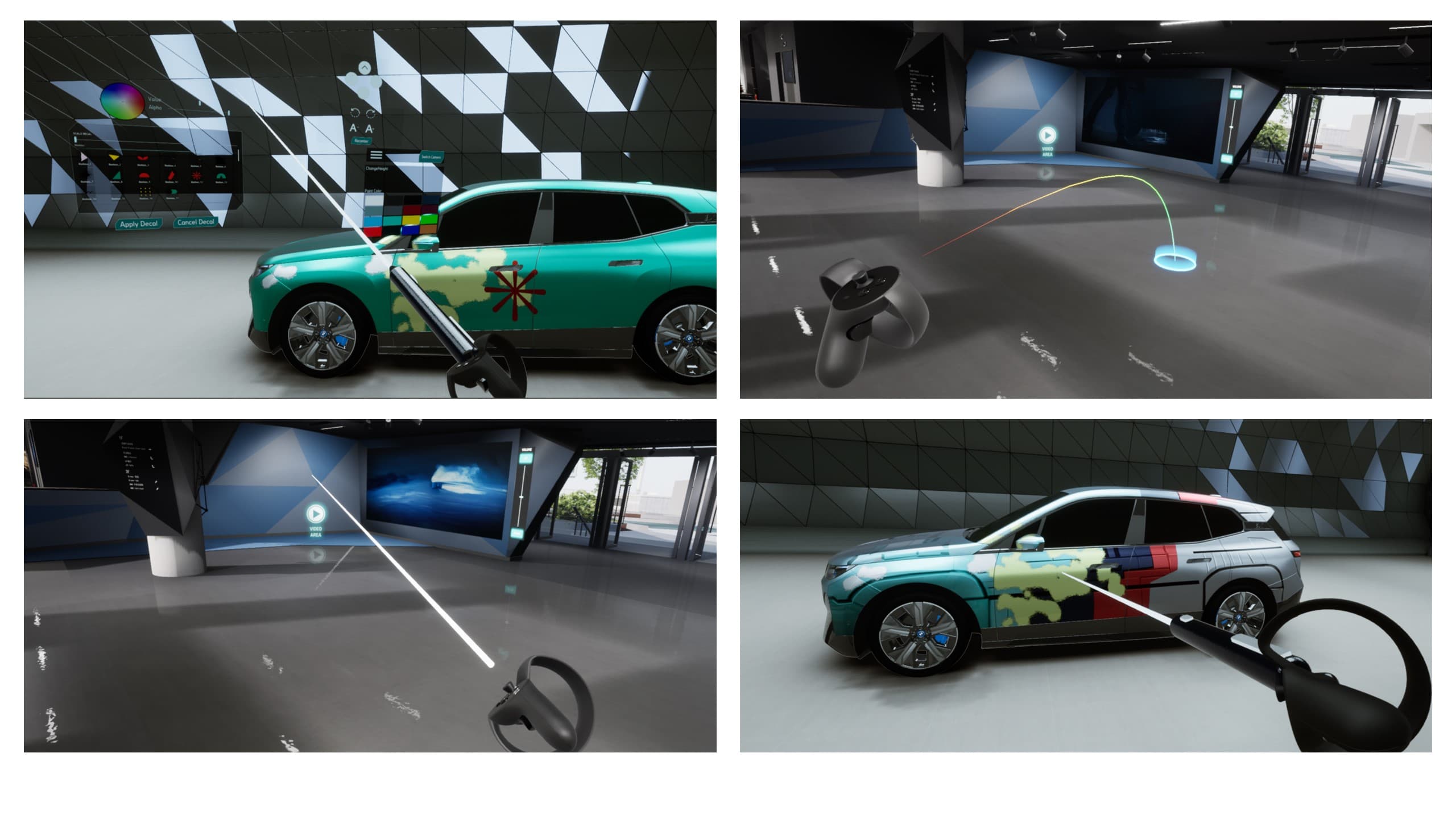 Painting a BMW iX in VR with motion controllers
